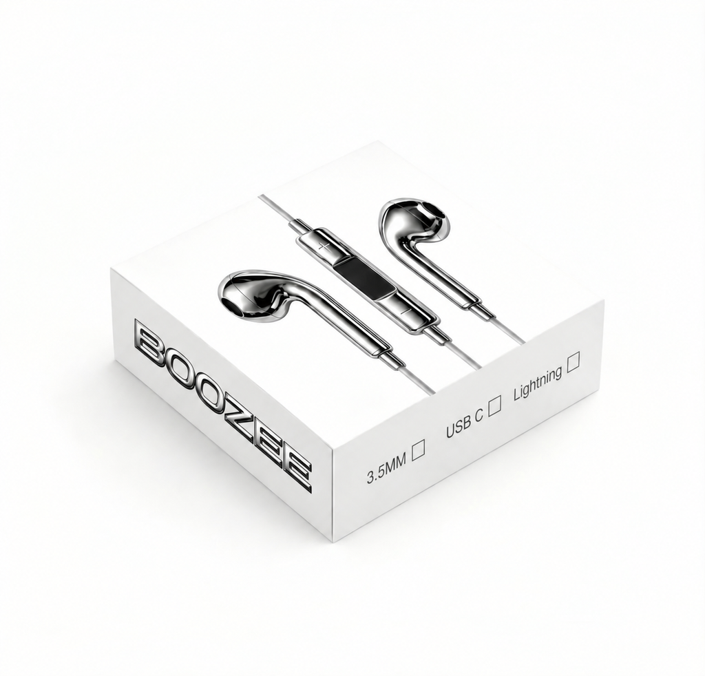 Chrome Silver Earphones