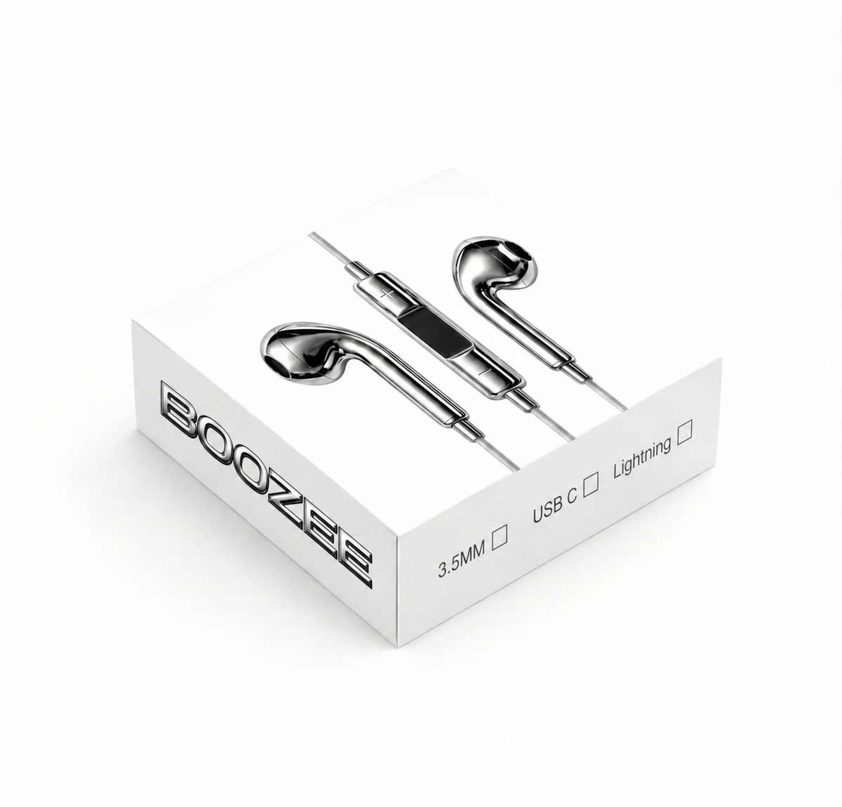 Chrome Silver Earphones