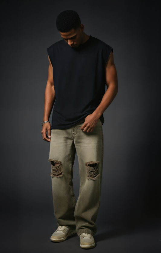 Sand Wash Baggy Denim
